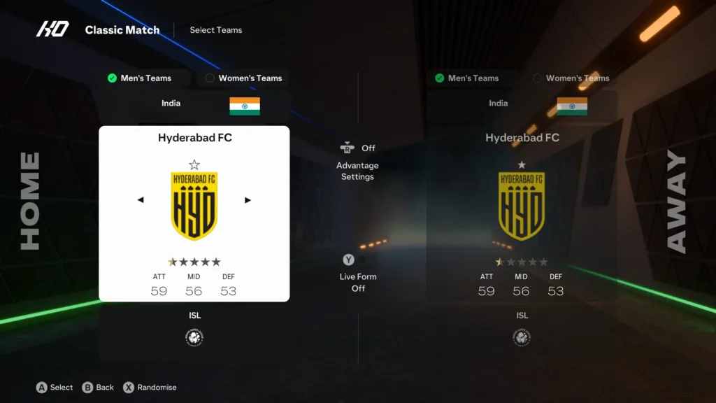 EA Sports FC 25 Hyderabad FC Rating