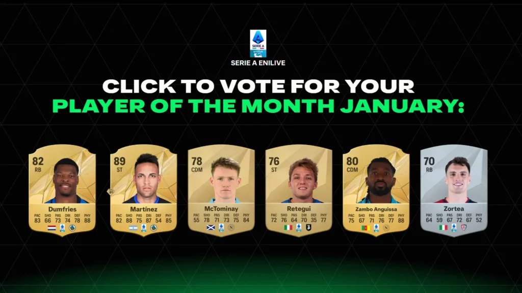 FC 25 Vote NOW for Serie A Enilive January POTM