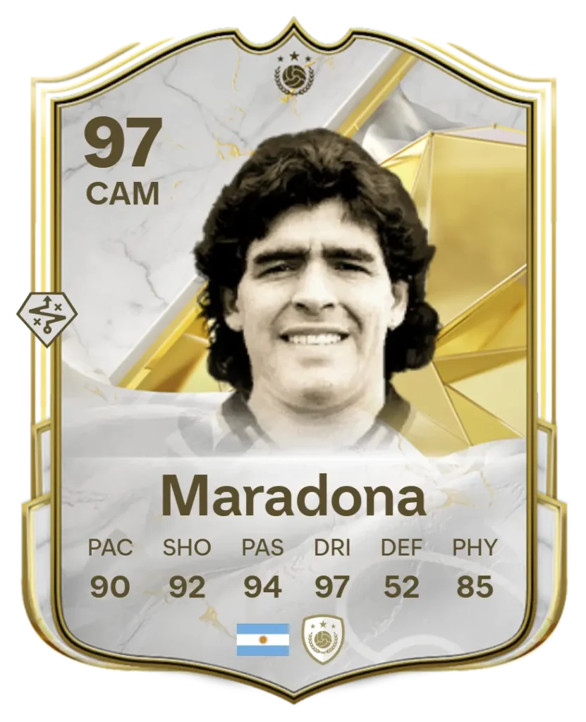 EA Sports FC 25 Diego Maradona Icon Card (Created by ReFIFA)