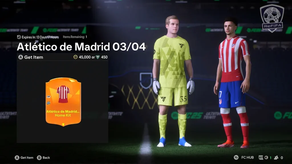 EA FC 25 Kits Atlético de Madrid 2003 2004 Home Kit