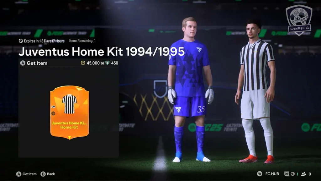 EA FC 25 Kits Juventus 1994 1995 Home Kit