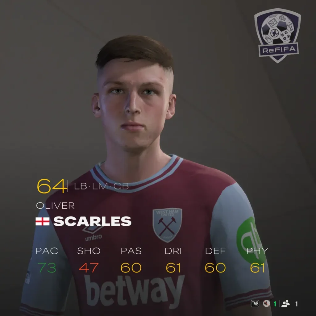 EA FC 25 Oliver Scarles Rating