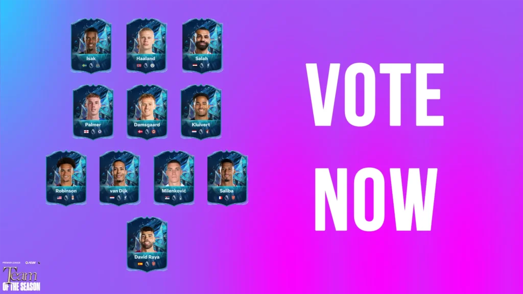 EA FC 25 Premier League Team of the Season Vote