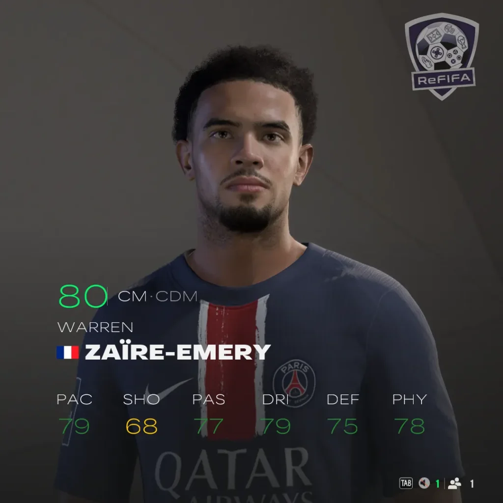 EA FC 25 Warren Zaïre-Emery Rating