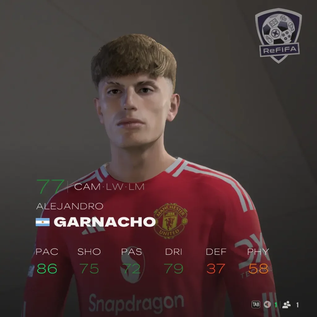 EA FC 25 Alejandro Garnacho Rating