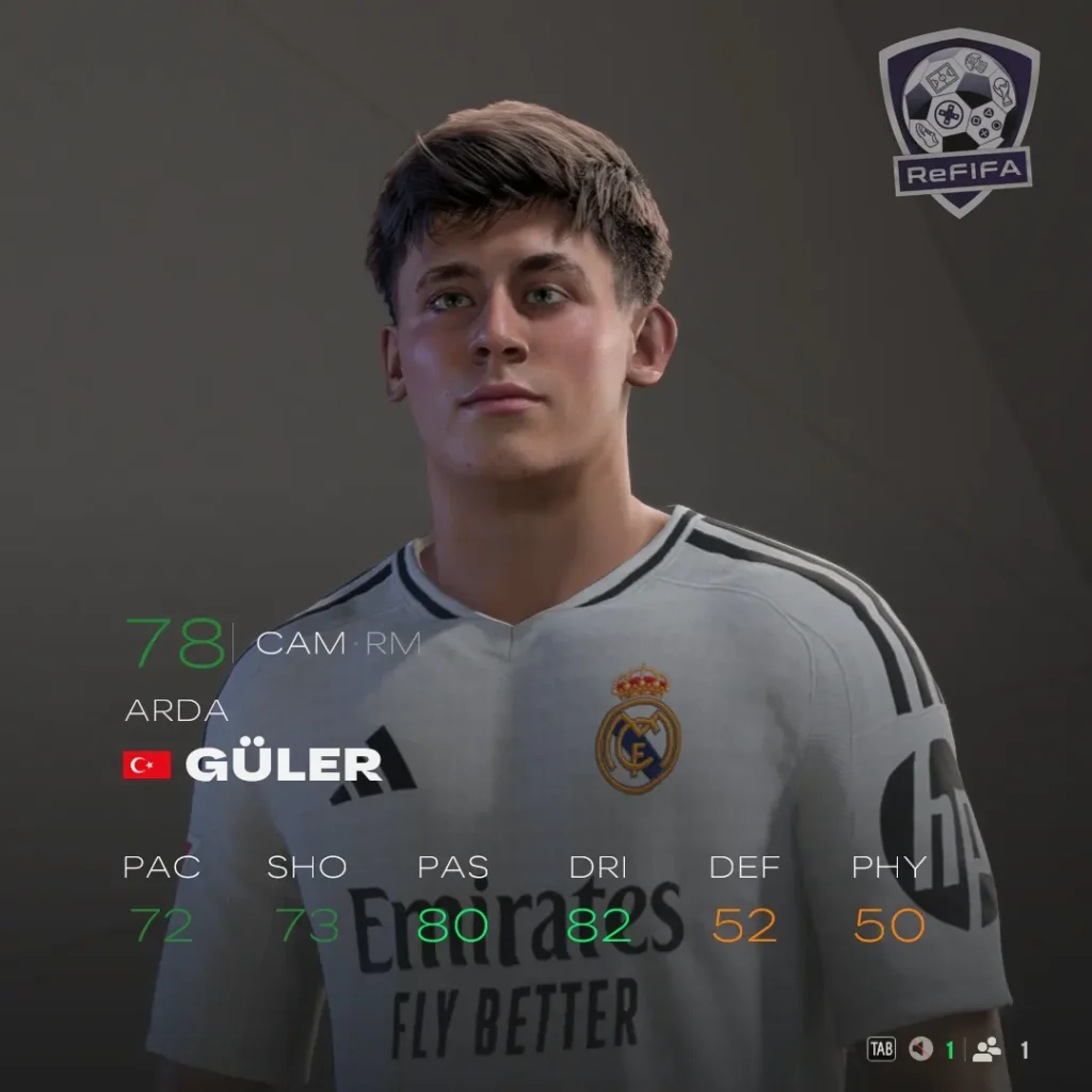 EA FC 25 Arda Güler Rating