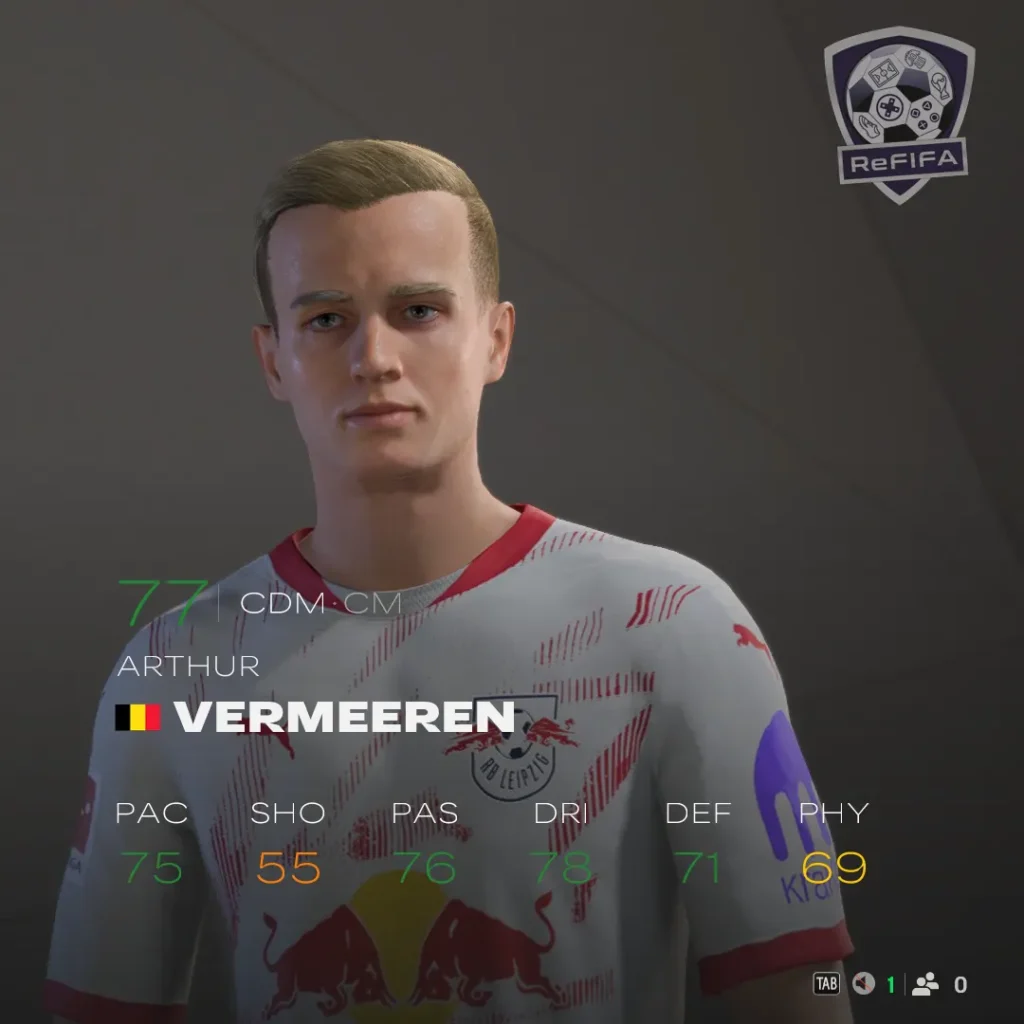 EA FC 25 Arthur Vermeeren Rating