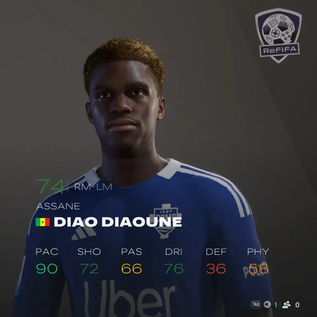 EA FC 25 Assane Diao Diaoune Rating