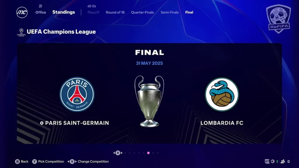 EA FC 25 Career Mode Live Start Points UEFA Club Finals