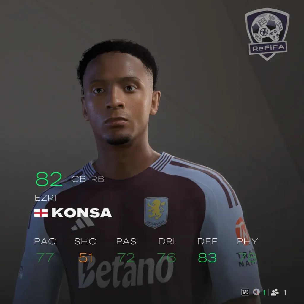 EA FC 25 Ezri Konsa Rating
