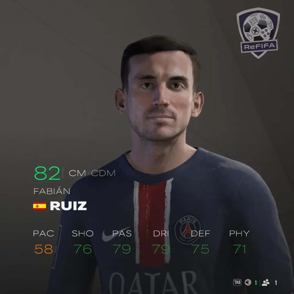 EA FC 25 Fabián Ruiz Rating