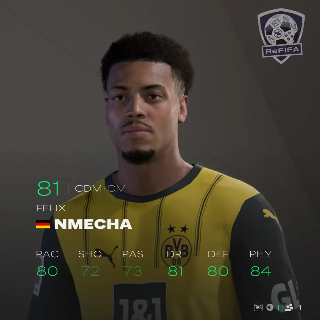 EA FC 25 Felix Nmecha Rating