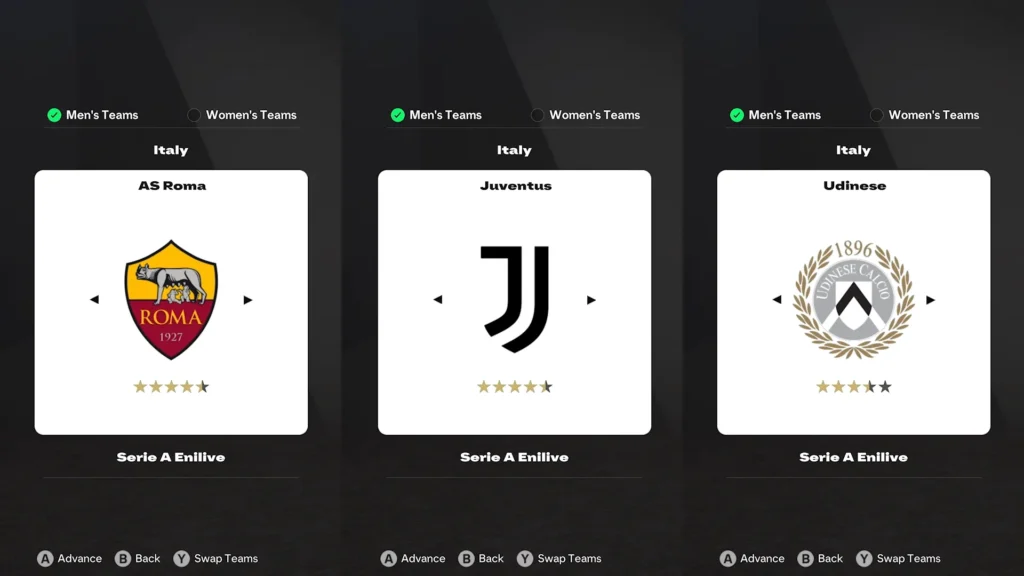EA FC 25 Great Italy Clubs For Rebuild In Career Mode