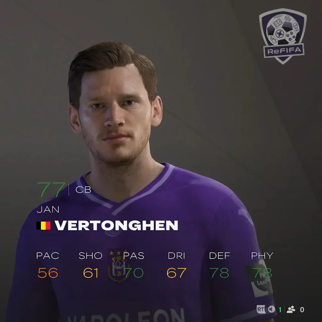 EA FC 25 Jan Vertonghen Rating