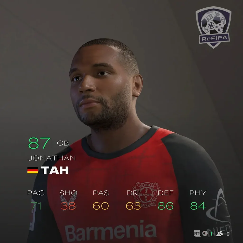 EA FC 25 Jonathan Tah Rating