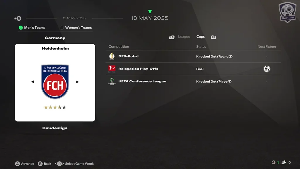 EA FC 25 Live Start Points Bundesliga Relegation Playoff