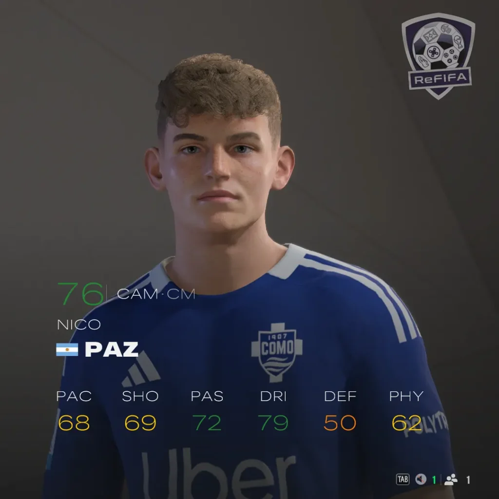 EA FC 25 Nico Paz Rating