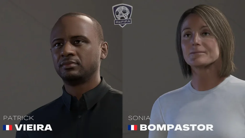 EA FC 25 Real Managers Patrick Vieira and Sonia Bompastor