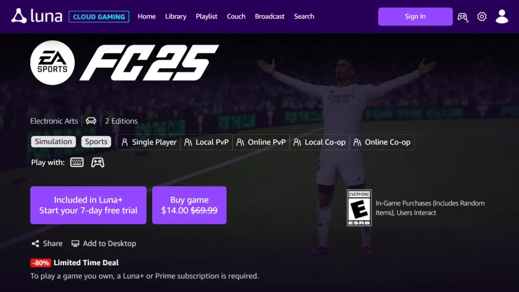 EA FC 25 Discount on Amazon Summer Games Sale