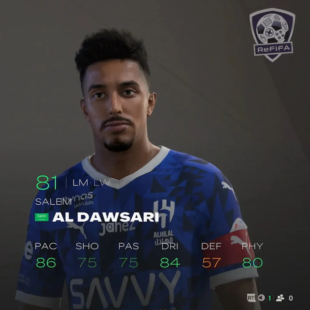 EA FC 25 Salem Al Dawsari Rating
