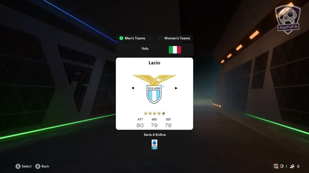 EA FC 26 License for SS Lazio