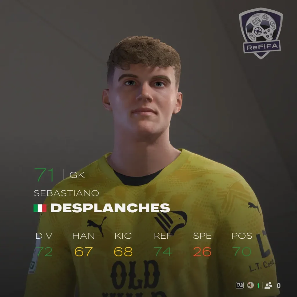 EA FC 25 Goalkeeper Sebastiano Desplanches Rating