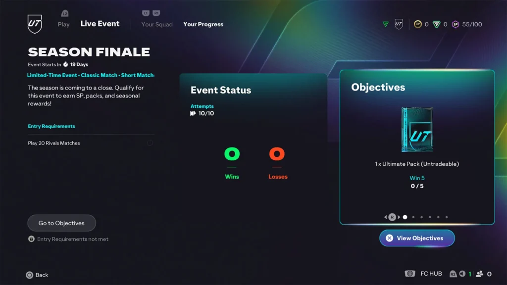 EA FC 26 Football Ultimate Team Objective Linking