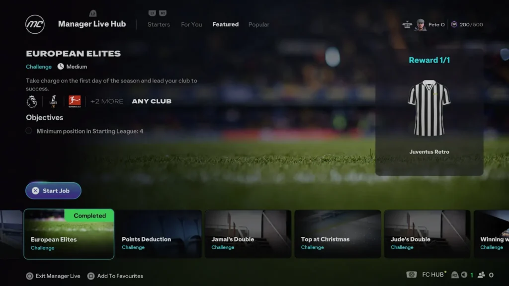 EA FC 26 Manager Live Career League and Country Selection