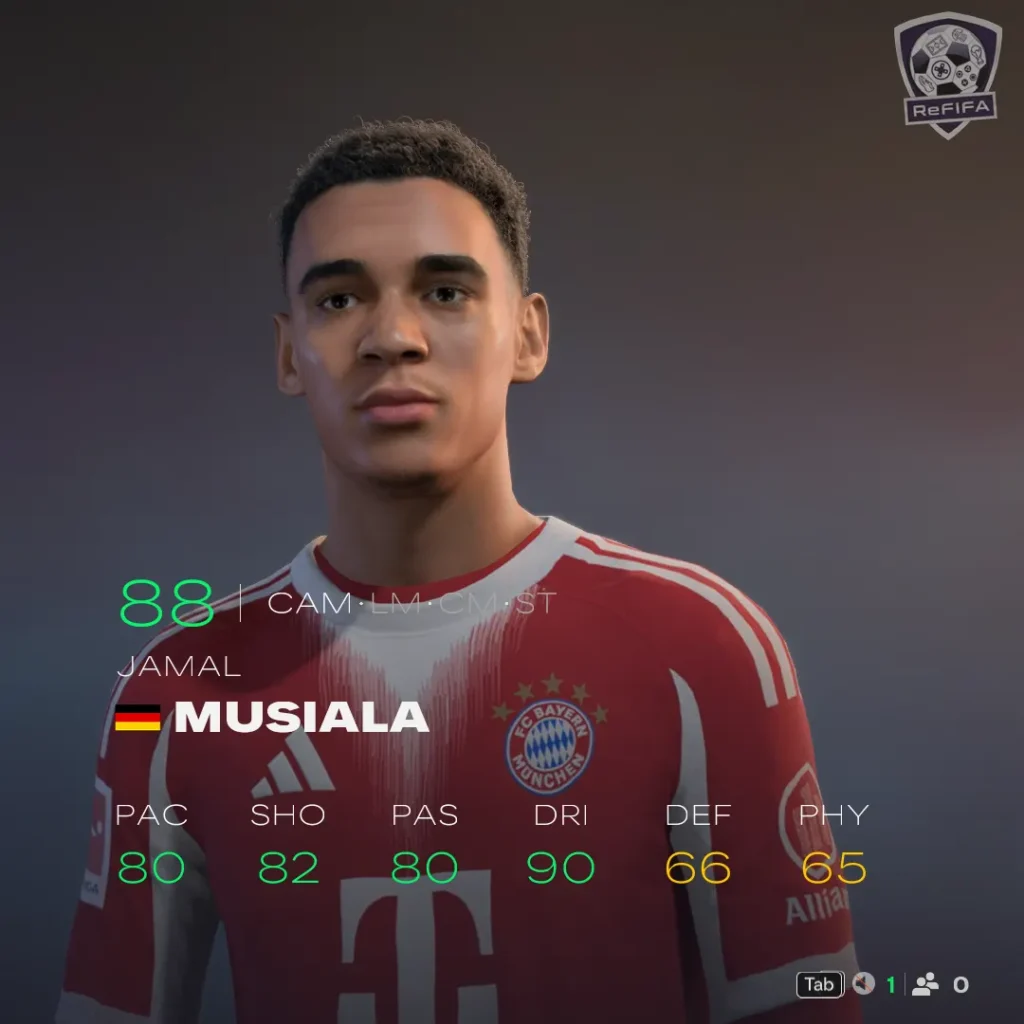 EA FC 26 Jamal Musiala Rating