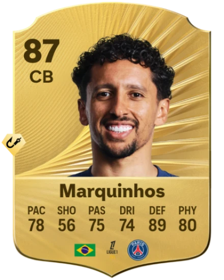 EA FC 26 Marquinhos Rating Card
