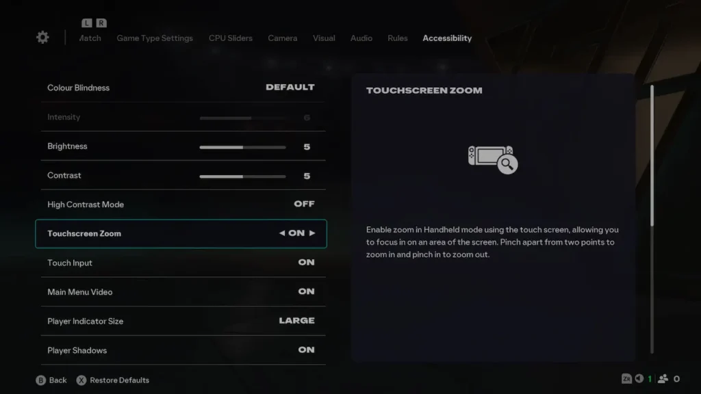 EA FC 26 Nintendo Switch 2 Zoom Controls