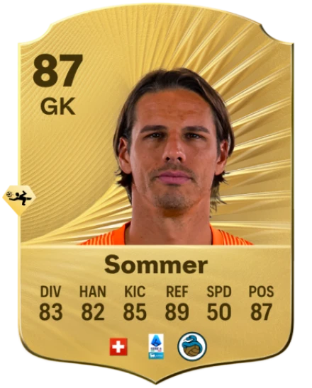 EA FC 26 Yann Sommer Rating Card