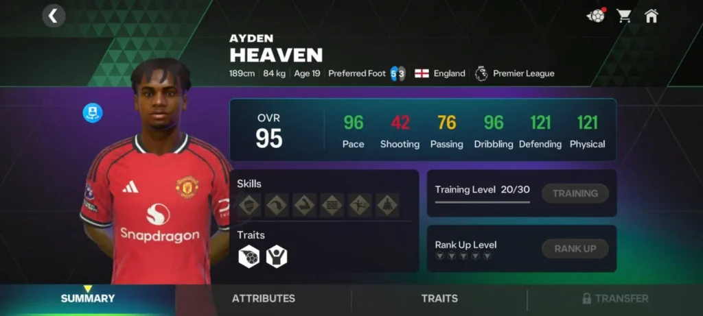 FC Mobile 26 Ayden Heaven Rating