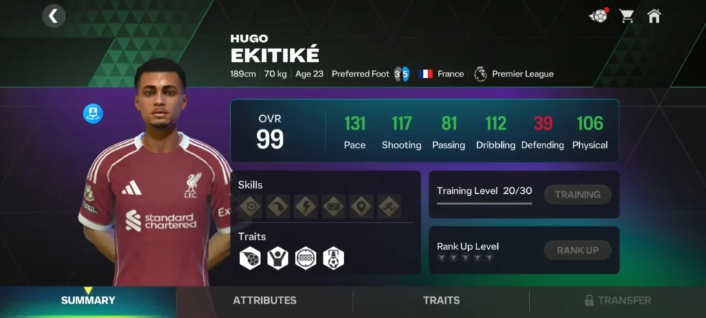 FC Mobile 26 Hugo Ekitiké Rating