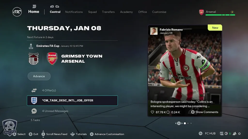 EA FC 26 Bugs National Team Job Offers