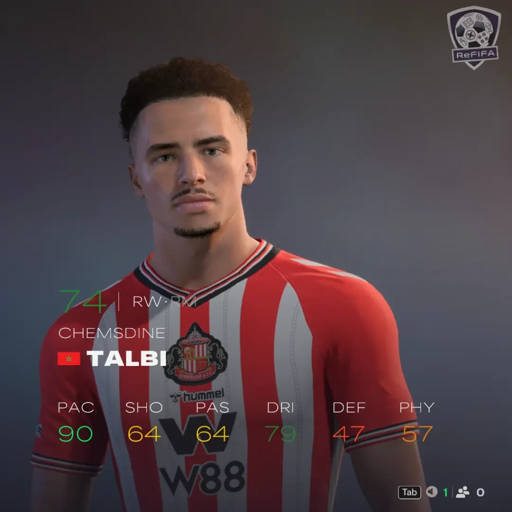 EA FC 26 Chemsdine Talbi Rating
