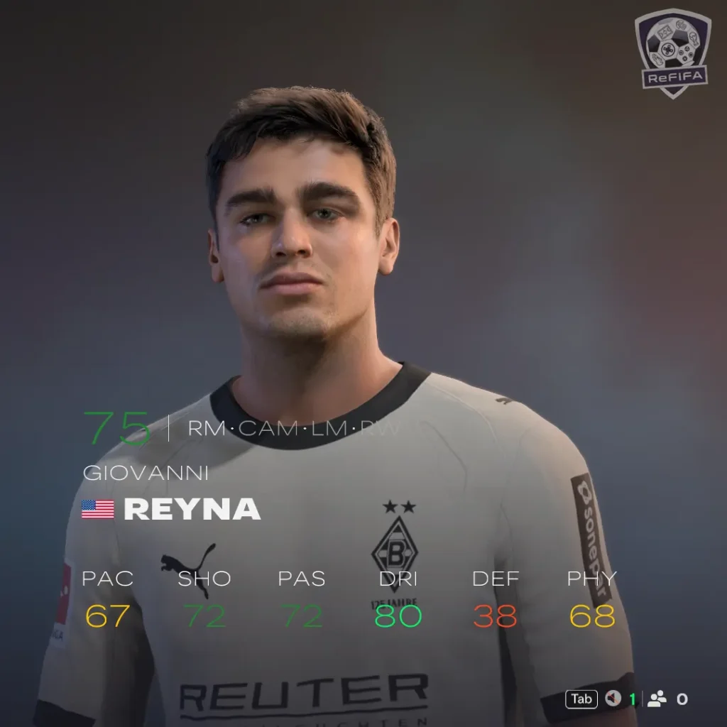 EA FC 26 Giovanni Reyna Rating