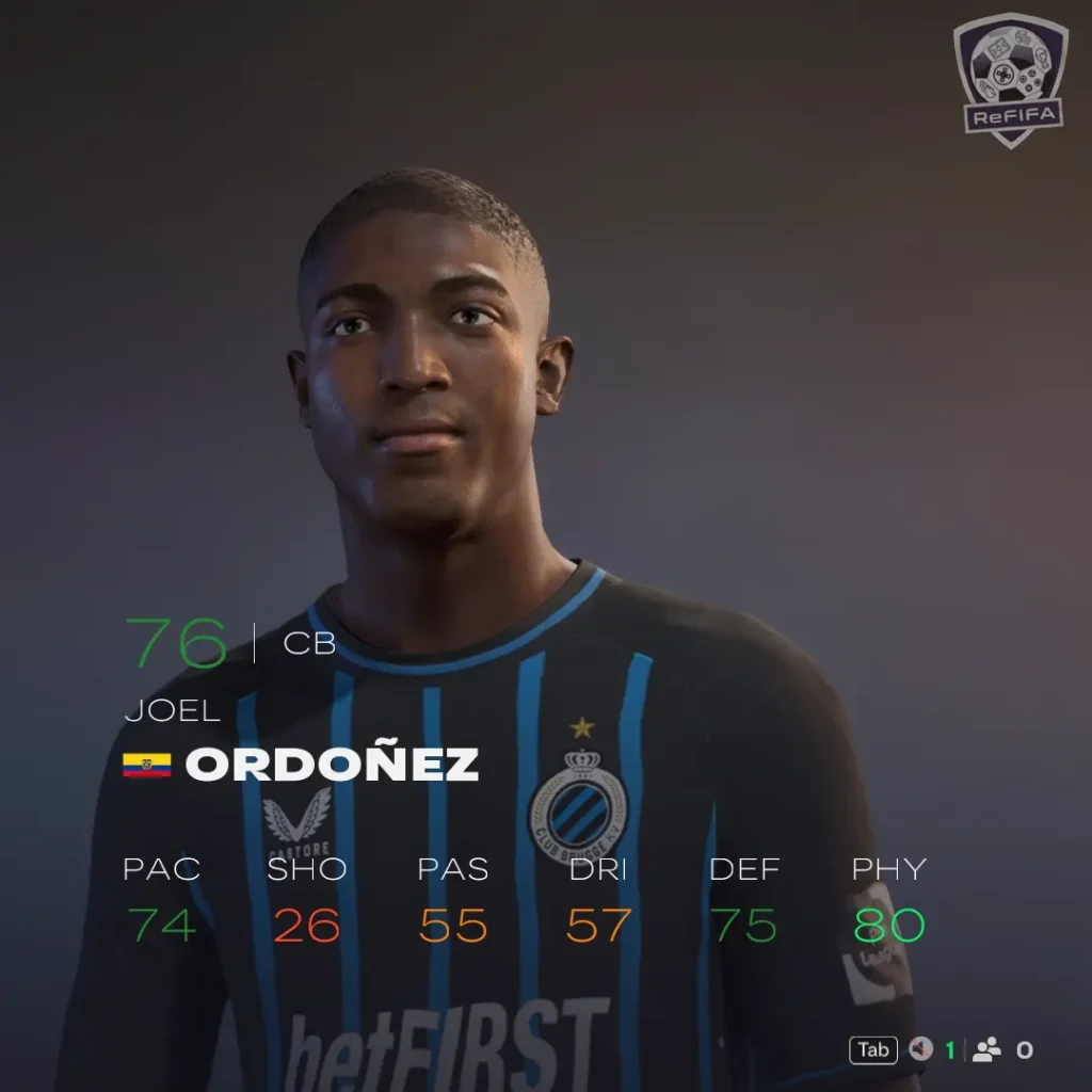 EA FC 26 Joel Ordoñez Rating