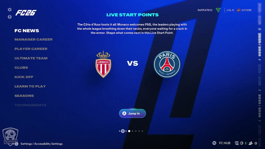EA FC 26 Snapshot Monaco FC vs Paris Saint-Germain
