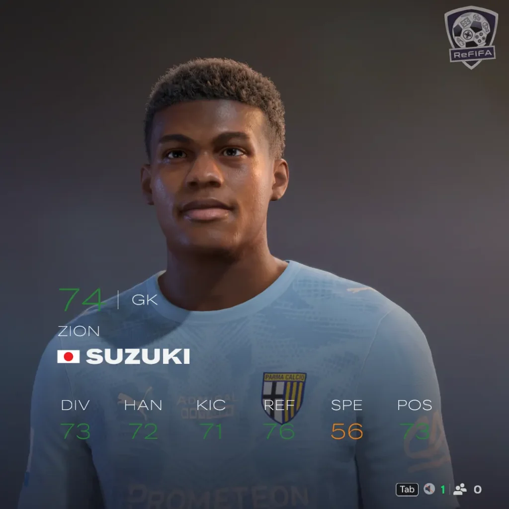 EA FC 26 Zion Suzuki Rating