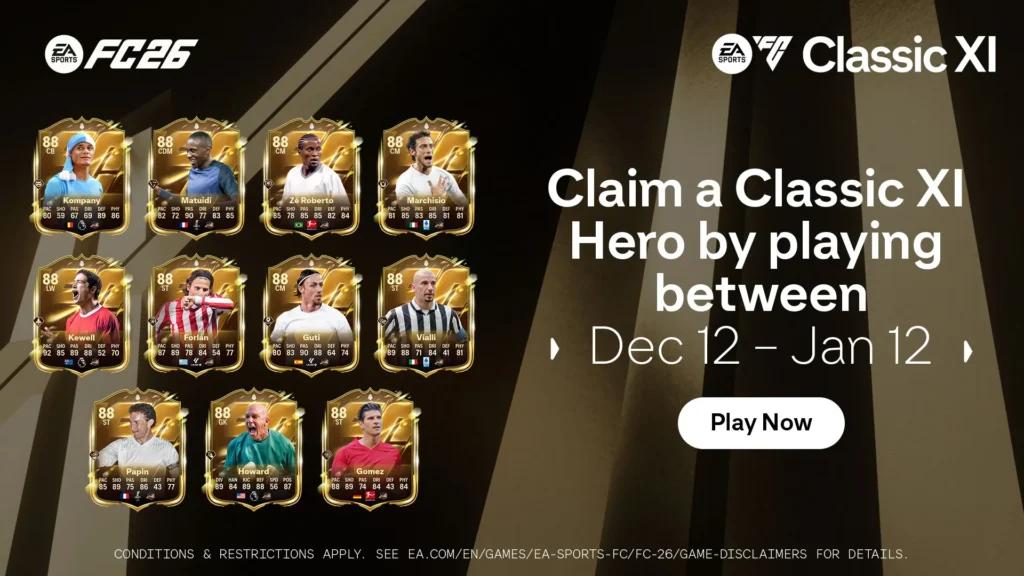 EA FC 26: How to Get Classic XI Hero for Your FUT Squad! EA FC 26 Classic XI Hero Offer in Football Ultimate Team