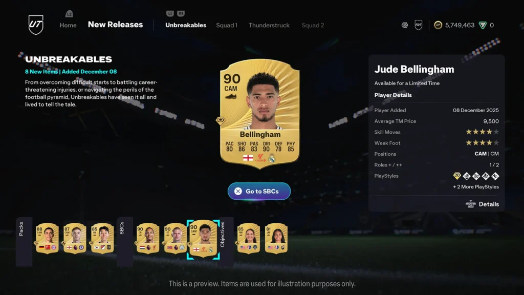 EA FC 26 Releases Hub in Football Ultimate Team