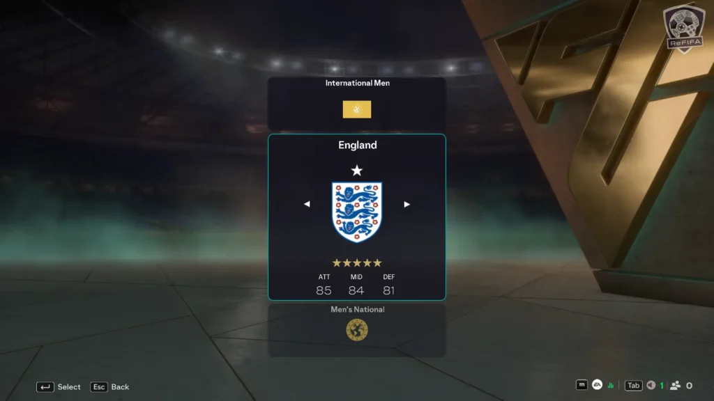 EA FC 26 England National Football Team