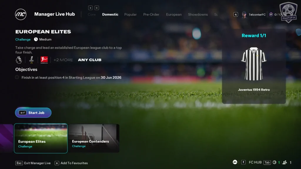 EA FC 26 Juventus 1994 Retro Kit Challenge