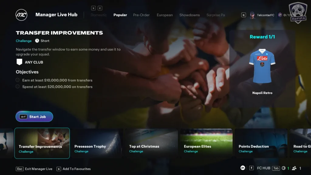 EA FC 26 Napoli Retro Kit Challenge