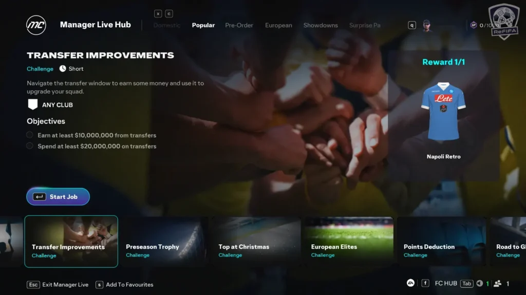 EA FC 26 Napoli Retro Kit Challenges