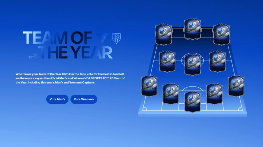 EA FC 26 Team of the Year Vote Now