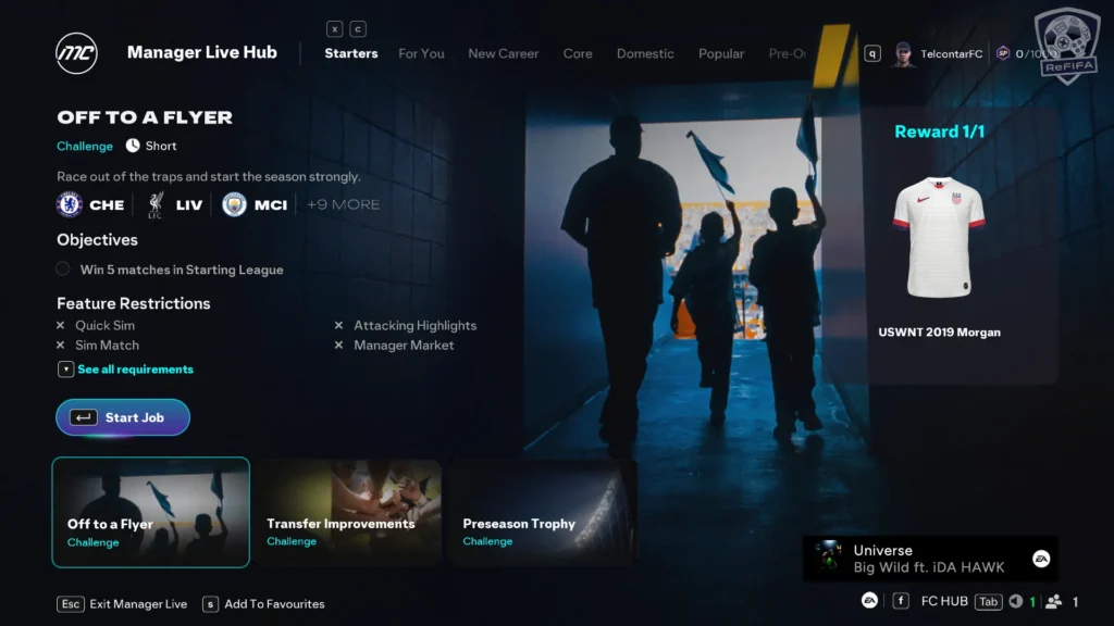 EA FC 26 USWNT 2019 Morgan Kit Challenge