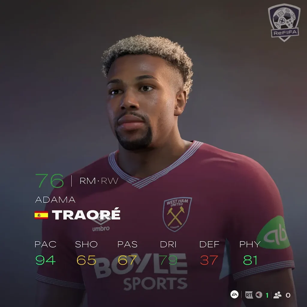 EA FC 26 Adama Traoré Rating