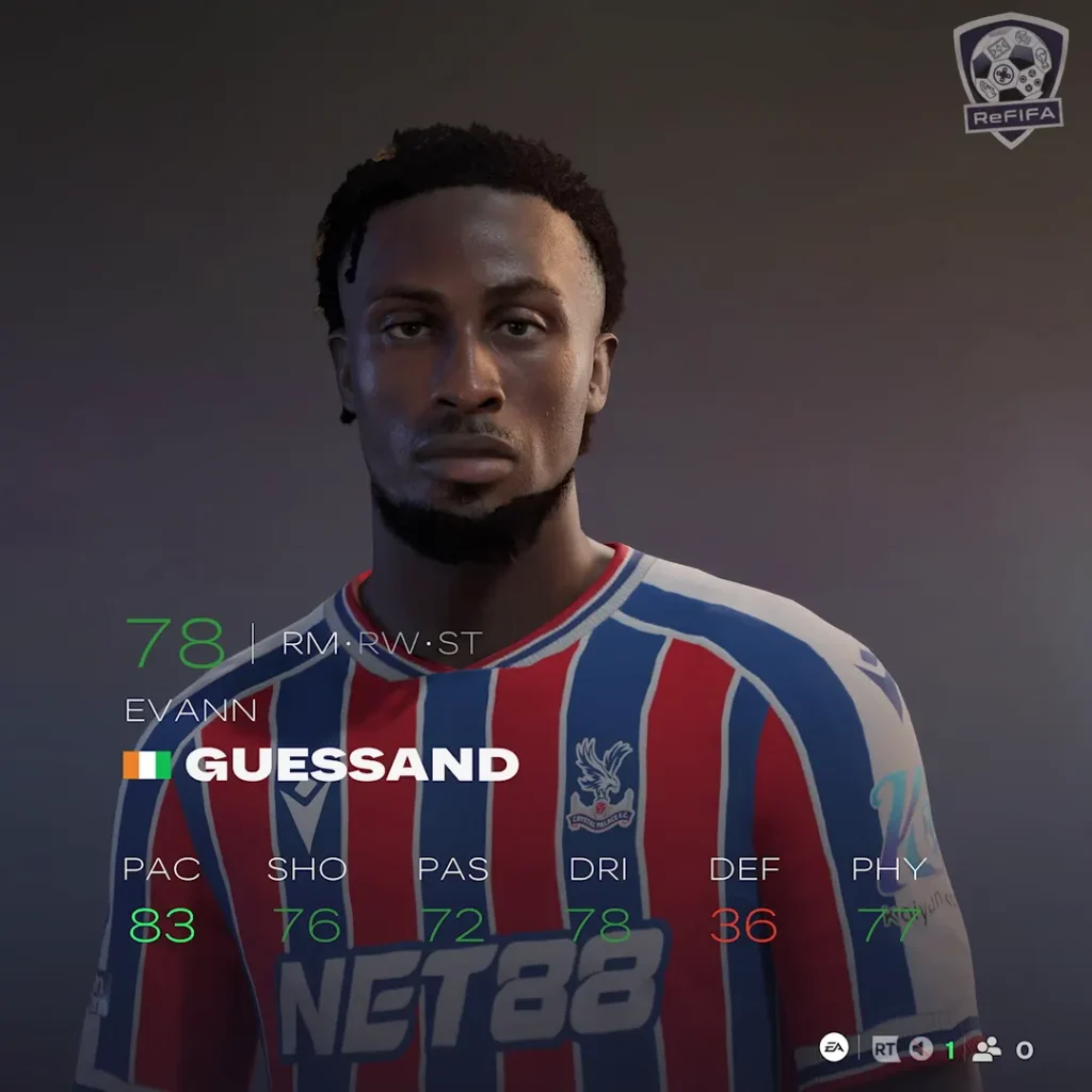 EA FC 26 Evann Guessand Rating